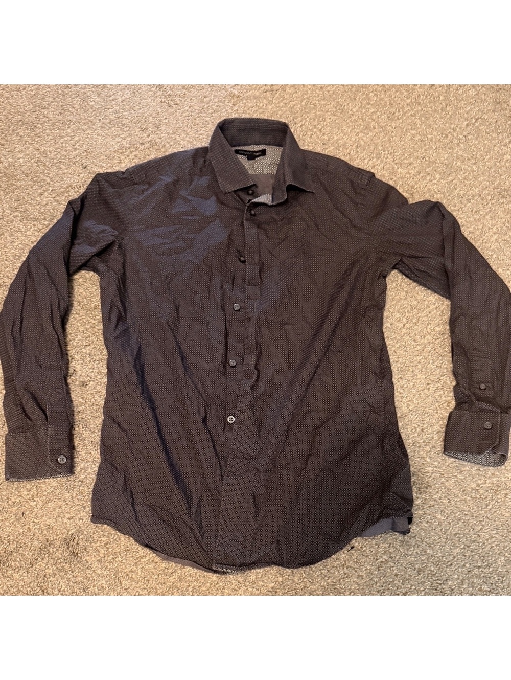 Banana Republic Men’s Black Geometric Print Button-Down Shirt Small